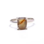 Natural Montana Agate Cushion Shape Handmade Ring For Her 925 Sterling Silver Jewelry