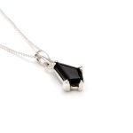 Natural Black Onyx Kite Wedding Necklace 925 Sterling Silver Vintage Jewelry Christmas Gift
