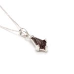Natural Black Rutile Quartz Kite Shape Necklace 925 Sterling Silver Wedding Jewelry For Her