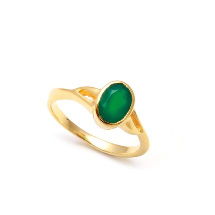 Natural Green Onyx Oval Shape Ring, 14k Gold Delicate Jewelry, Green Stone Ring, Promise Ring, Minimalist Ring, Birthday Gift, Wedding Gift