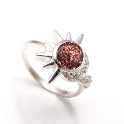 Natural Super Seven Round Shape Ring, 925 Sterling Silver Vintage Jewelry, Delicate Ring, Minimalist Ring, Vintage Ring, Boho Birthday Gift